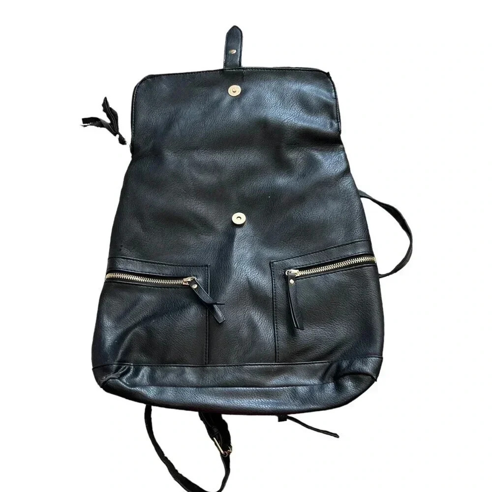 Atmosphere Black PVC Backpack - Picture 4 of 12